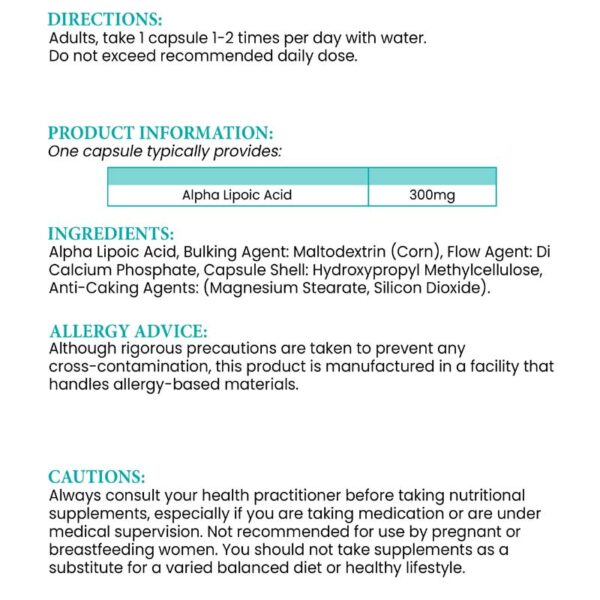 alpha lipoic acid ALA supplement